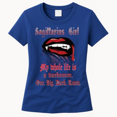 Whole Life Is A Darkroom Gothic Horoscope Sagittarius Gift Womens T-Shirt