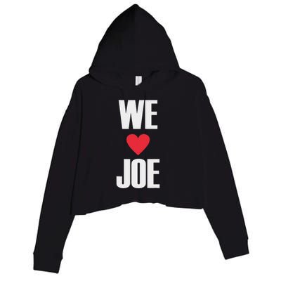 We Love Joe Biden 46th President United States Democrat Dnc Crop Fleece Hoodie