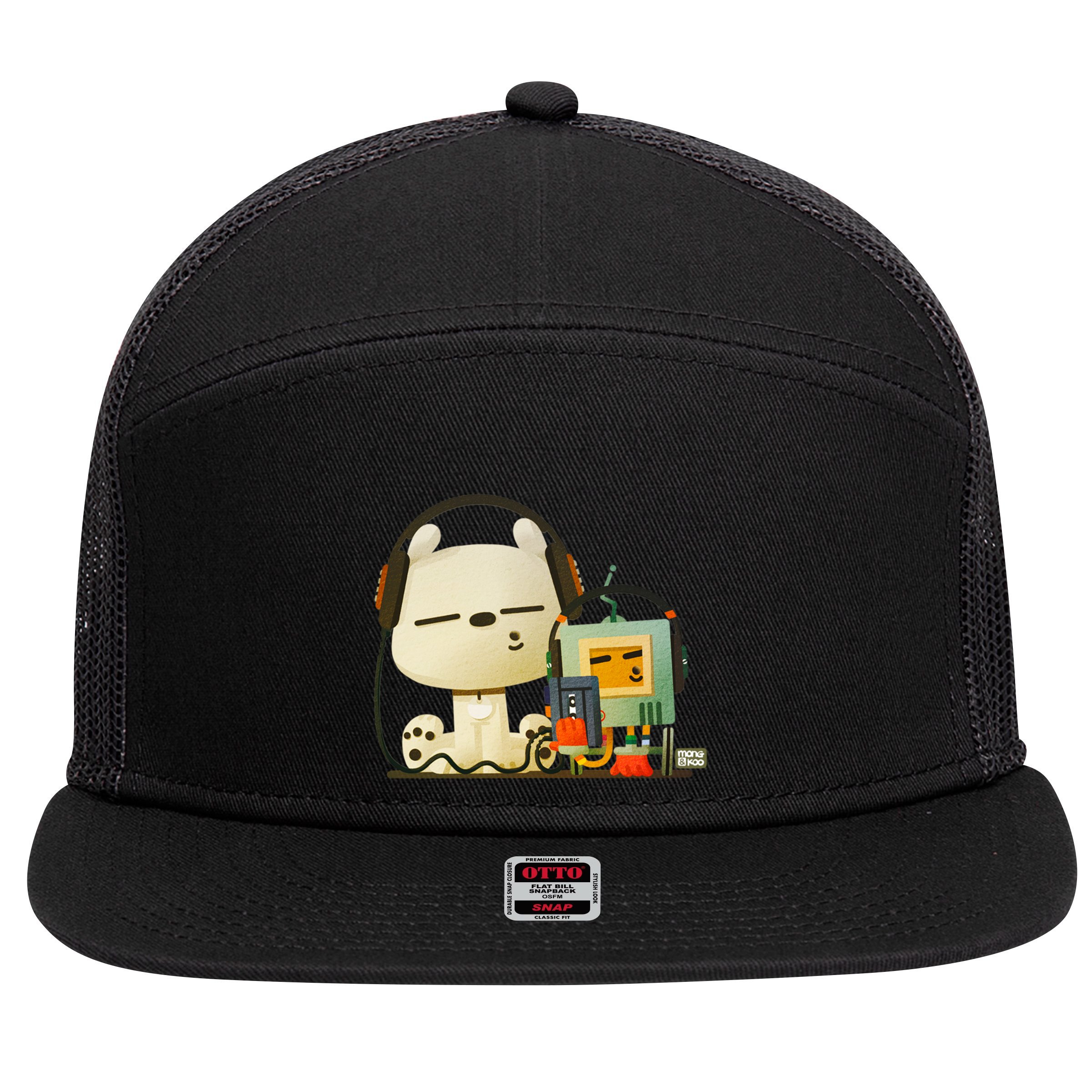 We Love Jazz 7 Panel Mesh Trucker Snapback Hat