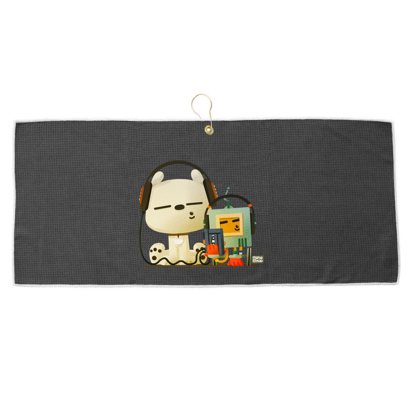 We Love Jazz Large Microfiber Waffle Golf Towel