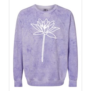 Water Lily July Birth Flower Floral Minimalist Personalized Gift Colorblast Crewneck Sweatshirt