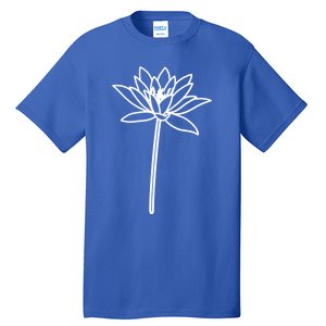 Water Lily July Birth Flower Floral Minimalist Personalized Gift Tall T-Shirt