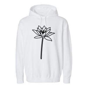 Water Lily July Birth Flower Floral Minimalist Personalized Gift Garment-Dyed Fleece Hoodie