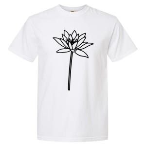 Water Lily July Birth Flower Floral Minimalist Personalized Gift Garment-Dyed Heavyweight T-Shirt