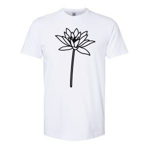 Water Lily July Birth Flower Floral Minimalist Personalized Gift Softstyle CVC T-Shirt