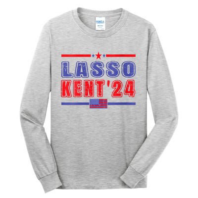 Womens Lasso Kent 24 Funny Usa Flag Sports 4th Of July Tall Long Sleeve T-Shirt