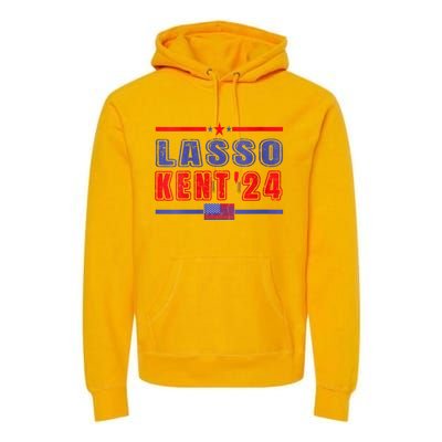 Womens Lasso Kent 24 Funny Usa Flag Sports 4th Of July Premium Hoodie