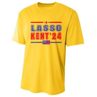 Womens Lasso Kent 24 Funny Usa Flag Sports 4th Of July Performance Sprint T-Shirt