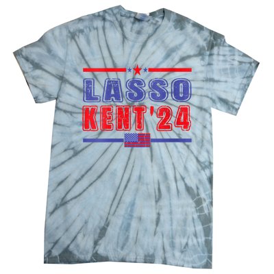 Womens Lasso Kent 24 Funny Usa Flag Sports 4th Of July Tie-Dye T-Shirt