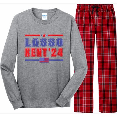 Womens Lasso Kent 24 Funny Usa Flag Sports 4th Of July Long Sleeve Pajama Set