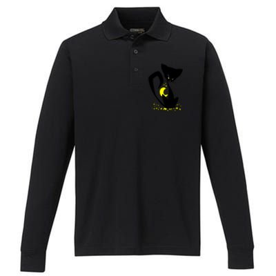 Wicked Little Kitty Performance Long Sleeve Polo