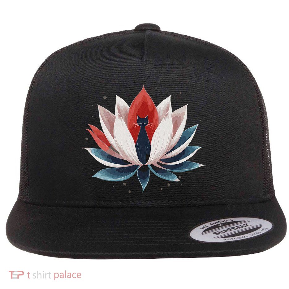 Women Lotus Kamala Harris Election Childless Cat Democrats Vote Gift Flat Bill Trucker Hat