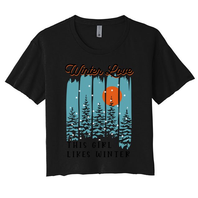 Winter Love Likes Nature Winter Days Cool Gift Crop Top