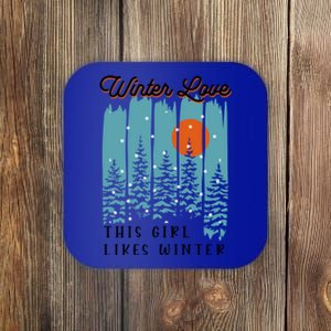 Winter Love Likes Nature Winter Days Cool Gift Coaster