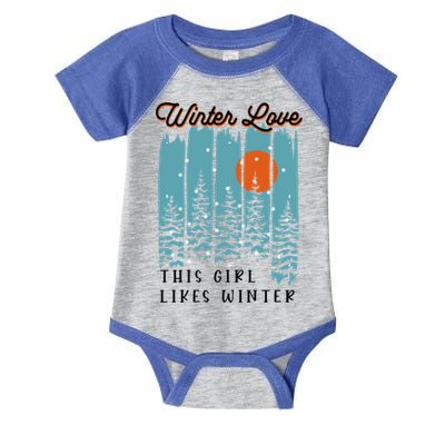 Winter Love Likes Nature Winter Days Cool Gift Infant Baby Jersey Bodysuit