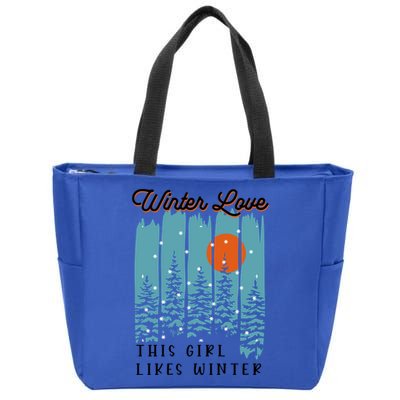 Winter Love Likes Nature Winter Days Cool Gift Zip Tote Bag