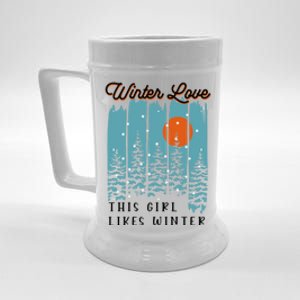 Winter Love Likes Nature Winter Days Cool Gift Beer Stein