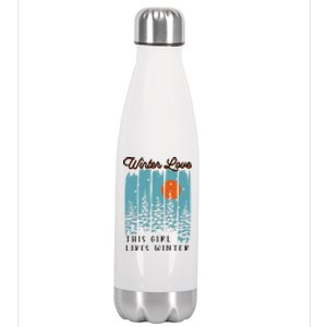 Winter Love Likes Nature Winter Days Cool Gift Stainless Steel Insulated Water Bottle