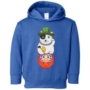 Welcome Lucky Luck Cat Kawaii Meow Happy Saint Patrick Day Cute Gift Toddler Hoodie