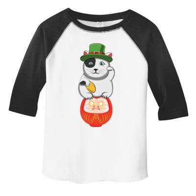 Welcome Lucky Luck Cat Kawaii Meow Happy Saint Patrick Day Cute Gift Toddler Fine Jersey T-Shirt