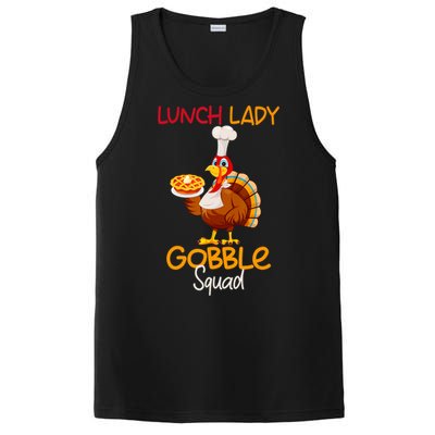 Women Lunch Lady Gobble Squad Thanksgiving Turkey Lunch Lady PosiCharge Competitor Tank