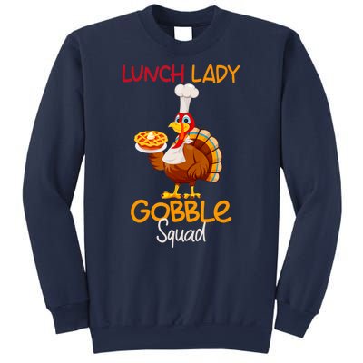 Women Lunch Lady Gobble Squad Thanksgiving Turkey Lunch Lady Sweatshirt