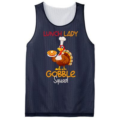 Women Lunch Lady Gobble Squad Thanksgiving Turkey Lunch Lady Mesh Reversible Basketball Jersey Tank