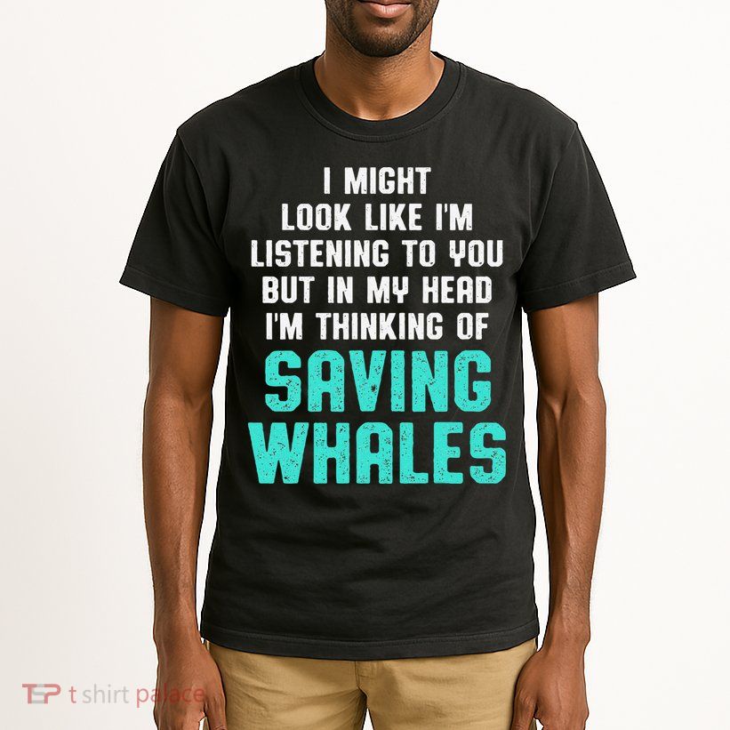 Whale Lover Listening Save The Whales Earth Day Tall T-Shirt