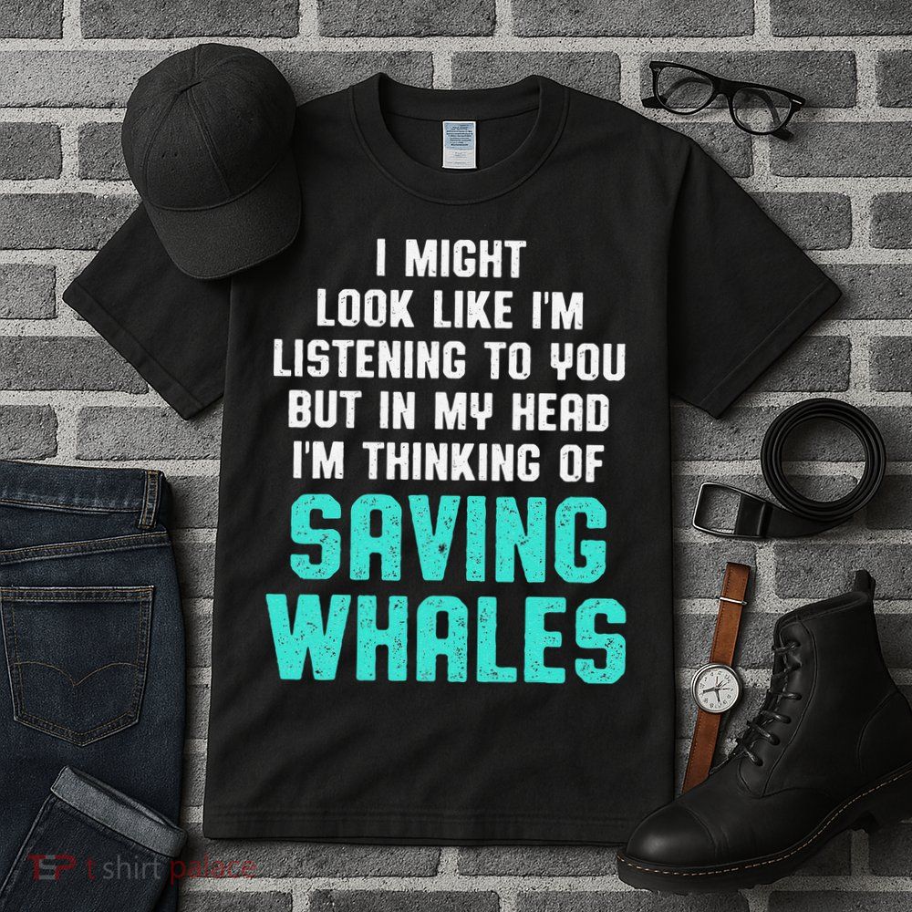 Whale Lover Listening Save The Whales Earth Day Tall T-Shirt