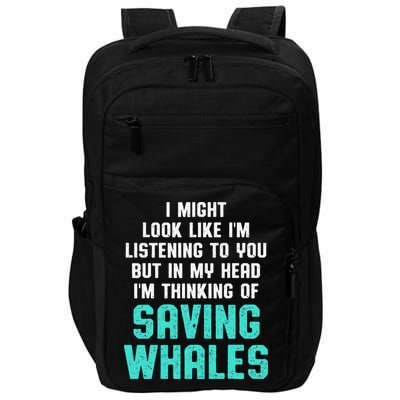 Whale Lover Listening Save The Whales Earth Day Impact Tech Backpack