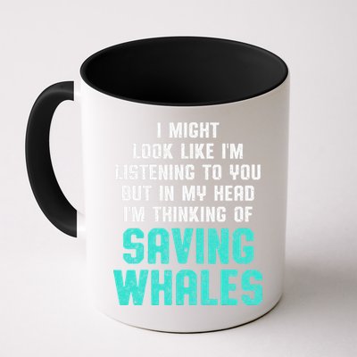 Whale Lover Listening Save The Whales Earth Day Mug