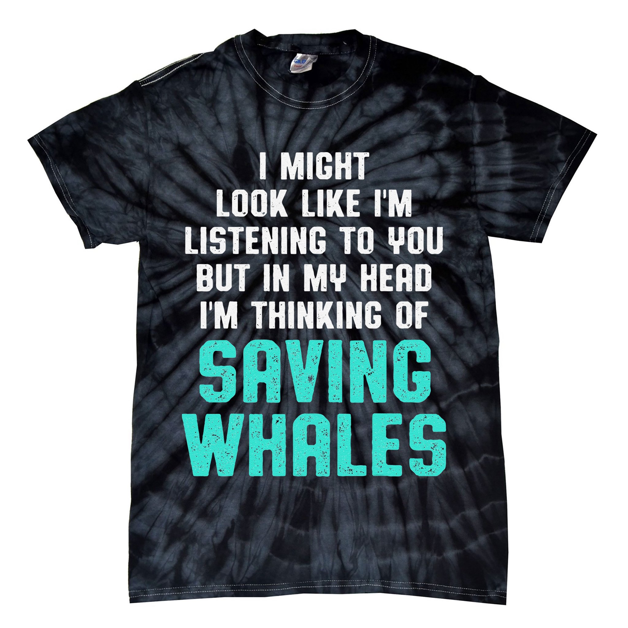 Whale Lover Listening Save The Whales Earth Day Tie-Dye T-Shirt