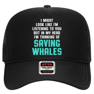 Whale Lover Listening Save The Whales Earth Day Trucker Hat