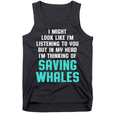 Whale Lover Listening Save The Whales Earth Day Tank Top