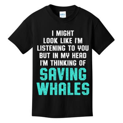 Whale Lover Listening Save The Whales Earth Day Kids T-Shirt