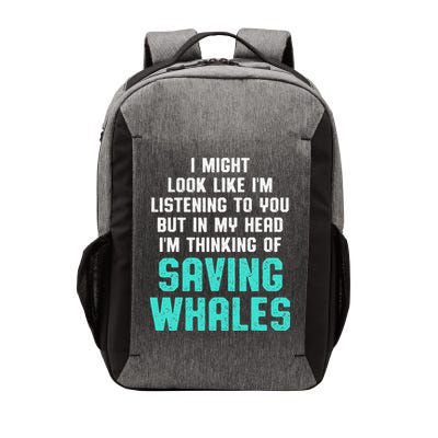 Whale Lover Listening Save The Whales Earth Day Vector Backpack