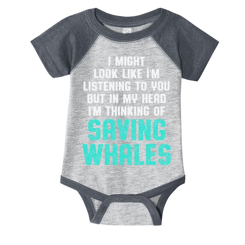 Whale Lover Listening Save The Whales Earth Day Infant Baby Jersey Bodysuit