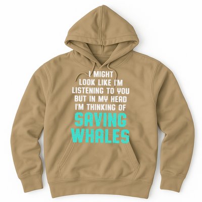 Whale Lover Listening Save The Whales Earth Day Hoodie