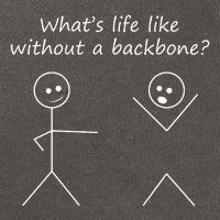 Whats Life Like Without A Backbone Funny Stickfigure Cotton Canvas Backpack