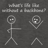 Whats Life Like Without A Backbone Funny Stickfigure Vector Backpack