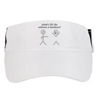 Whats Life Like Without A Backbone Funny Stickfigure Adult Drive Performance Visor
