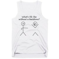 Whats Life Like Without A Backbone Funny Stickfigure Tank Top