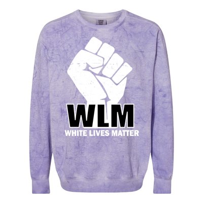 WLM White Lives Matters Fist Colorblast Crewneck Sweatshirt