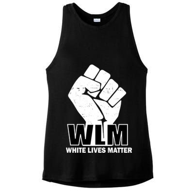 WLM White Lives Matters Fist Ladies PosiCharge Tri-Blend Wicking Tank