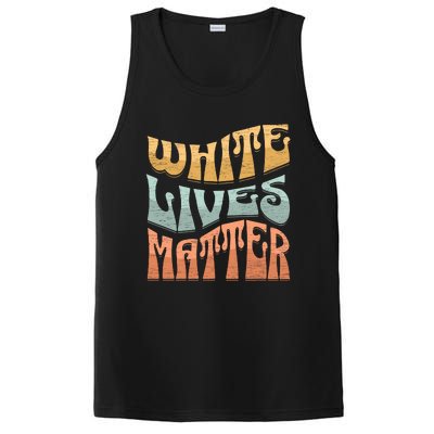 White Lives Matter Retro Colorful White Lives Matter Trending Political Humor PosiCharge Competitor Tank