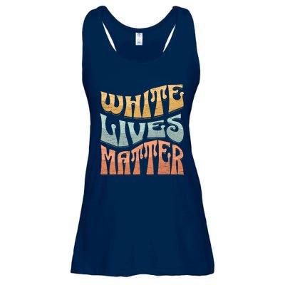 White Lives Matter Retro Colorful White Lives Matter Trending Political Humor Ladies Essential Flowy Tank