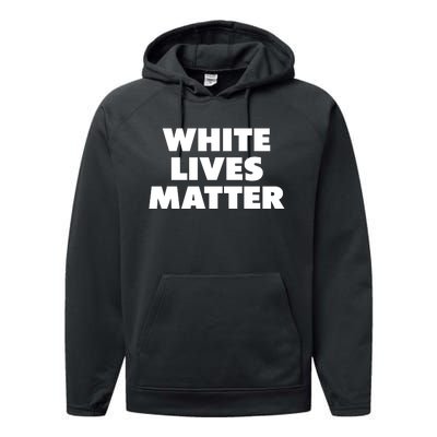 White Lives Matter Funny White Lives Matter Trending Political Humor Performance Fleece Hoodie