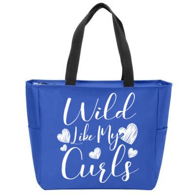 Wild Like My Curls Funny Curly Haired Gift Zip Tote Bag