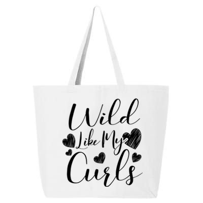 Wild Like My Curls Funny Curly Haired Gift 25L Jumbo Tote