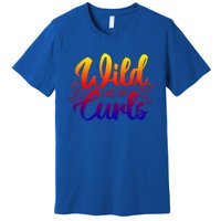 Wild Like My Curls Girls Funny Curly Hair Gift Premium T-Shirt